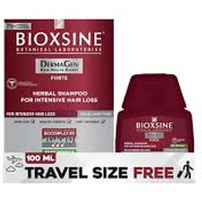 Afbeelding van Bioxsine forte Shampoo 300 ml + 100 en dermagen gratis anti haaruitval Herbal