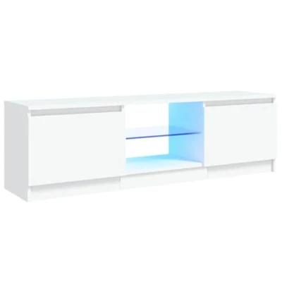 Afbeelding van vidaXL TV kast met ledlampen, wit, 120 x 30 35,5 cm