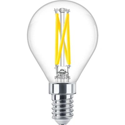 Afbeelding van Philips MASTER LED E14 Kogel Filament Helder 2.5W 340lm 922 927 Dim To Warm Beste Kleurweergave Dimbaar Vervangt 25W