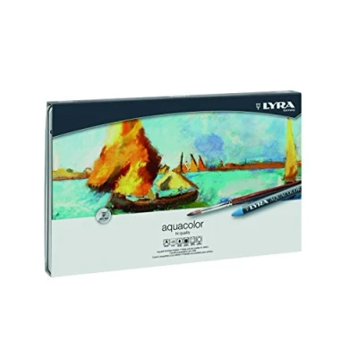 Afbeelding van LYRA Aquacolor Metalen doos met 48 aquarelpotloden