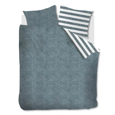 Afbeelding van Snoozing Jason Dekbedovertrek Tweepersoons 200x200/220 cm Blue