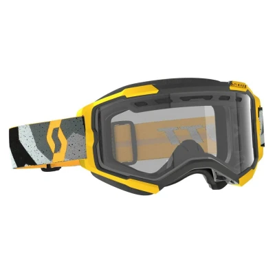 Afbeelding van Scott Fury Enduro Crossbril Grijs / Geel (Lens: Helder Works)
