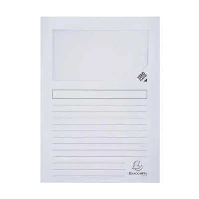 Image de Exacompta chemise à fenêtre A4 (100 pièces) blanc