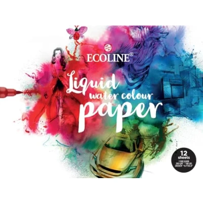 Afbeelding van Talens Ecoline Tekenpapier 24x32 Cm, 290 Gr, Blok Met 12 Vellen Papier
