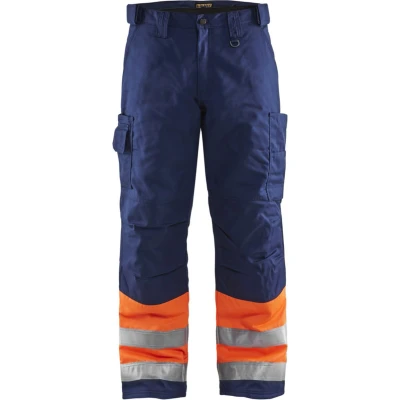 Afbeelding van Blaklader Winterwerkbroek High Vis 1862 1811 Oranje/Marineblauw C52