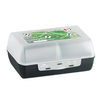 Image de Emsa 516991 variabolo boîte repas motif soccer avec cloison plastique multicolore 18 x 12 cm