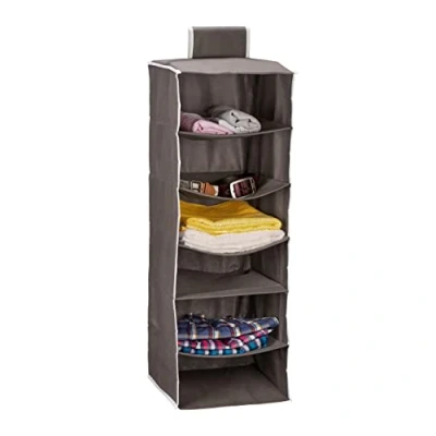Afbeelding van Relaxdays kast organizer hangend 6 vakken kledingkast hangende opberger