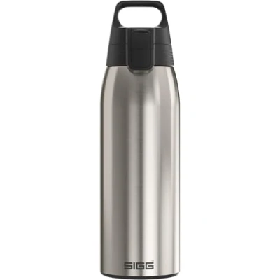Image de SIGG Gourde Inox Shield ONE Brossé Convient Aux Boissons Gazeuses Étanche &amp; Légère Sans BPA Acier Inoxydable 18/8 Gris 1L