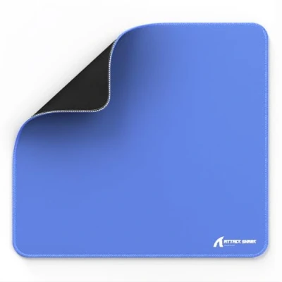 Afbeelding van ATTACK SHARK CM02 eSports Gaming muismat, grote muismat met waterbestendige coating, glad oppervlak zware textuur, antislip rubberen basis, 450 x 400 4 mm, blauw