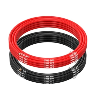 Afbeelding van MMOBIEL 14 AWG Siliconen Elektrische Draad Gauge (2,08mm²) Vertinde Koperkabel 2 Aparte Draden Rood &amp; Zwart Elk 2,5 m voor RC, Drones, 3D Printers, Batterijen, Luidsprekerdraden, Led Strips