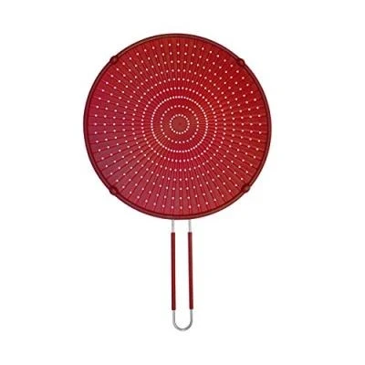 Image de Cuisy kc2001 couvercle anti projection silicone noir/rouge/vert/transparent 50 x 32 1,8 cm