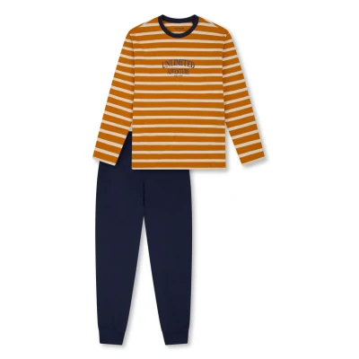 Afbeelding van Schiesser SET Pyjama, Heren, Maat: 140, Whisky