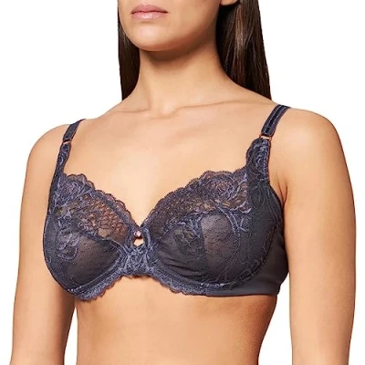 Image de Triumph Wild Peony Florale W Bra Femme, Pebble Grey, 110E