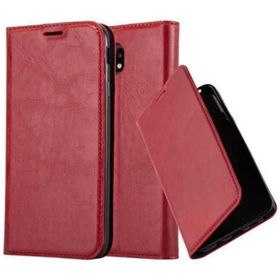 Afbeelding van Cadorabo Hoesje geschikt voor Samsung Galaxy J7 2017 in APPEL ROOD Beschermhoes met magnetische sluiting, standfunctie en kaartvakje Book Case Cover Etui
