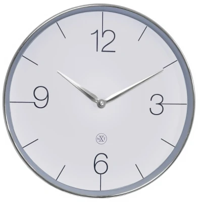 Afbeelding van Wandklok 30,5cm Stil Chroom/Groen Plastic nXt &#039;Finesse&#039;