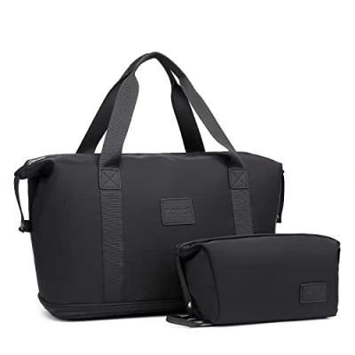 Afbeelding van Kono Reistas Uitbreidbaar tot 40L Met Smart Sleeve voor op een Koffer Waterdicht en Duurzaam Zwart