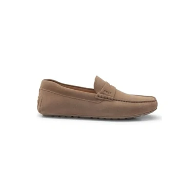 Afbeelding van BOSS NOEL Mocassins beige, Heren, Maat: 39, Beige Leer