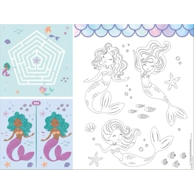 Afbeelding van Activiteiten Placemat Mermaid Magic 6 stuks