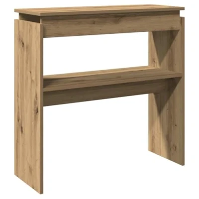 Afbeelding van vidaXL Wandtafel 80x30x80 cm bewerkt hout artisanaal eikenkleurig