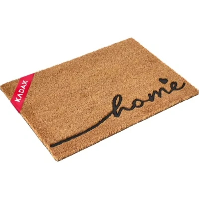 Afbeelding van KADAX deurmat van kokosvezel en rubber, 60 x 40 cm, voor binnen buiten, voordeur, huis, vloermat, deurmat, patroon 1
