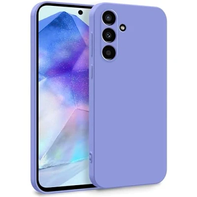 Afbeelding van MyGadget Samsung Galaxy A55 5G TPU hoes, dubbellaagse hoes met camerabescherming, binnenvoering, zacht rubber en krasbestendige lila