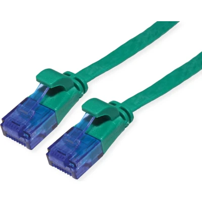 Afbeelding van VALUE UTP patchkabel, Cat.6A (Class EA), extra plat, groen, 3 m