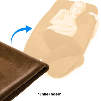 Afbeelding van Hoes voor Zwangerschapskussen U vorm 140x80cm Zijslaapkussen Geschikt kussen