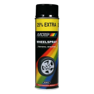Afbeelding van Motip Velgenlak Zwart Glans 500 ml