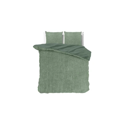 Afbeelding van Dekbedovertrek Teddy Rib 1 persoons (140 x 220 ) Groen Koopjedeal.nl Altijd de beste deal