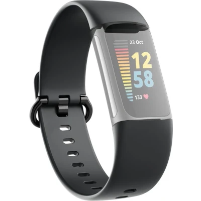 Afbeelding van Hama Polsband Voor Fitbit Charge 5 Vervangend Horlogebandje Universeel Zw.