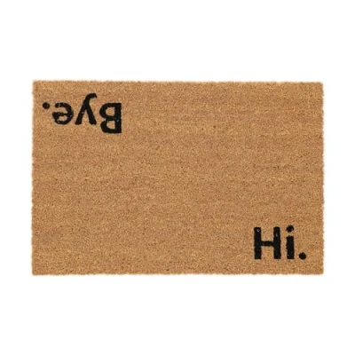 Afbeelding van Relaxdays Kokosdeurmat, 60 x 40 cm, antislip, weerbestendig, voor binnen en buiten, natuur/zwart