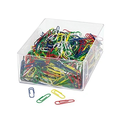 Afbeelding van Wedo 901244699 paperclips van metaal, kunststofcoating, 27 mm, verschillende kleuren, 1000 stuks