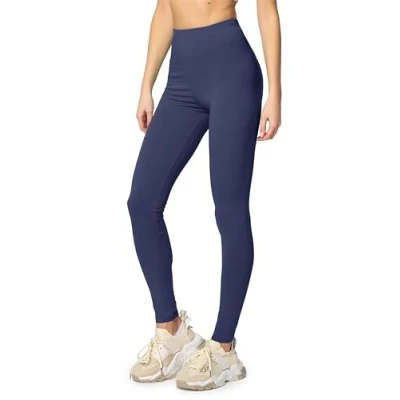 Afbeelding van Merry Style MS MS10 198 LE Dames Leggings Sport Vrijetijdsbroek Lang Katoen Sporbroek Yogabroek Marineblauw M