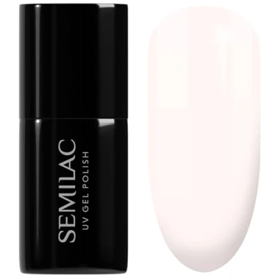 Afbeelding van SEMILAC Ivoor gelnagellak. 100% geurloos, duurzaam en eenvoudig aan te brengen. UV/LED gelnagellak voor manicure pedicure thuis of in de salon, 7 ml, 155 ivoorcrème