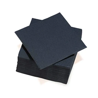 Image de 40 Serviettes Papier Tex Touch Noir FSC® 38 x cm