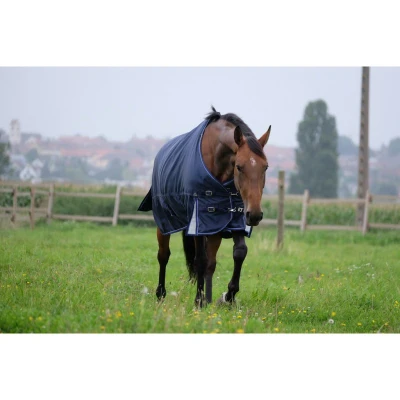 Image de EQUITHÈME Couverture d&#039;Extérieur Pro Series Tyrex 1680D 220g avec Couvre cou Marin 155/206