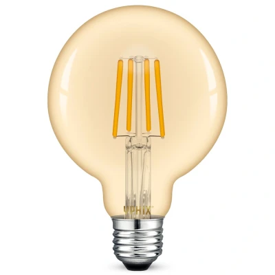 Afbeelding van Yphix E27 LED filament lamp Atlas G95 gold 4W 1800K dimbaar