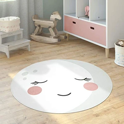 Afbeelding van Paco Home Kindervloerkleed Vloerkleed Kinderkamer Meisjes Jongens Maan Koala Leeuwenkop 120 cm Rund