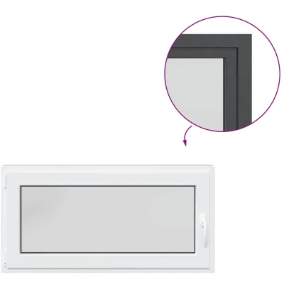Afbeelding van vidaXL Kelderraam RISOR 120x60 cm draaikiep draai DIN links antraciet