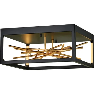 Afbeelding van Hinkley LED Plafondlamp Styx 8W 3000K 931Lm 830 Black &amp; Gilded Gold