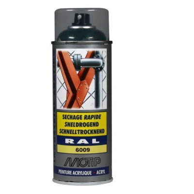 Afbeelding van Motip industrial acryllak hoogglans RAL 6009 dennen groen 400 ml