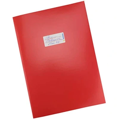 Afbeelding van HERMA 19748 notitieboek DIN A4 met etiket, van robuust en extra sterk karton, cover voor schoolschrift, rood