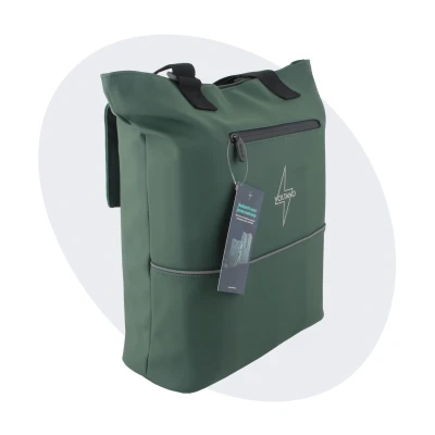 Afbeelding van Voltano E bike City Shopper Olijf Groen 22 Liter