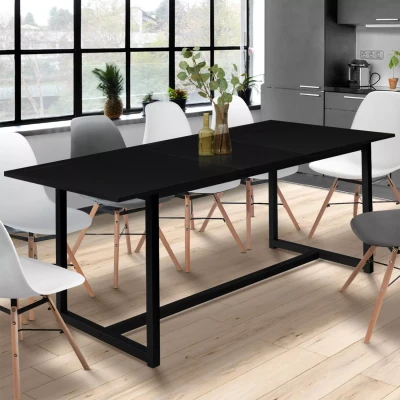 Afbeelding van Table à manger extensible DELSON 6 10 personnes design industriel 160 200 cm