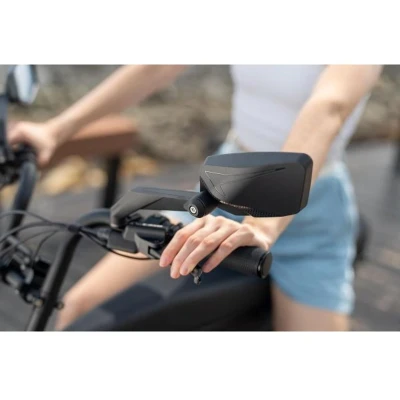 Afbeelding van Edge Spiegel links E bike Luxe met klem extra groot en licht dimmend glas