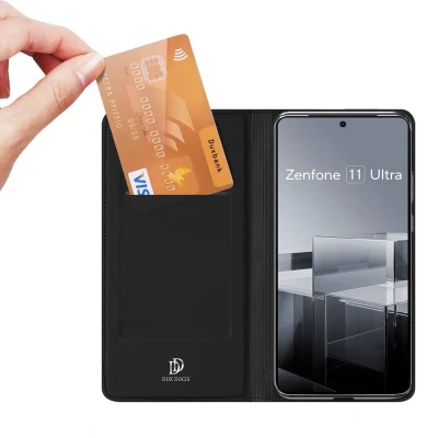 Afbeelding van Dux Ducis Telefoon Hoesje geschikt voor de Asus Zenfone 11 Ultra Skin Pro Book Case Zwart