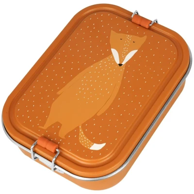 Afbeelding van Trixie rvs broodtrommel mr. fox 1200 ml