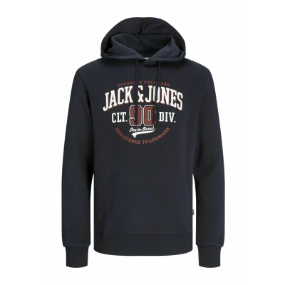 Afbeelding van JACK &amp; JONES Jjelogo Sweatshirt Hood 2 Kraag 24/25 Noos Pls met capuchon voor heren, Navy Blauw