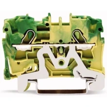 Afbeelding van WAGO 2 draads aardklem 4mm², groen geel