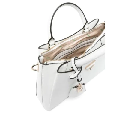 Afbeelding van GUESS Schoudertas Eco Gloriana Girlfriend Satchel Bag White Wit